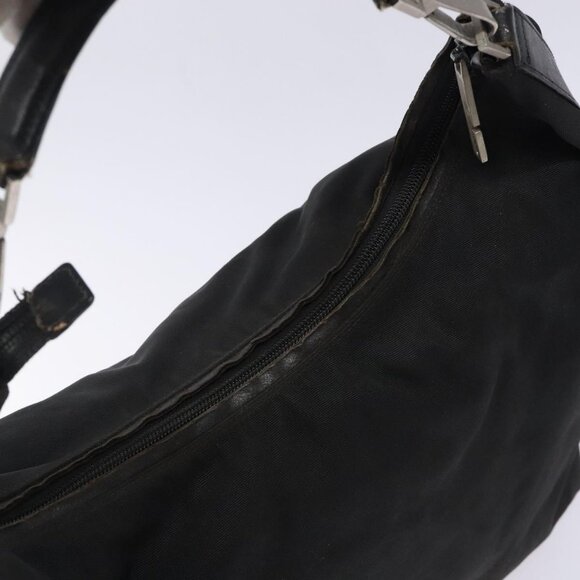 GUCCI Shoulder Bag Nylon Black Silver 001 1955 Auth - Picture 12 of 16